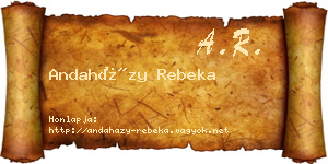 Andaházy Rebeka névjegykártya